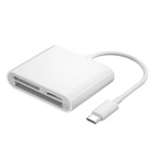 USB C Card Reader Adapter for CF SD TF Memory Cards Compatible with iPad Mac