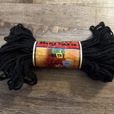 Vintage - Aunt Lydia's - Heavy Rug Yarn - Black- 0825 Dye Lot 509331 1.37 OZ