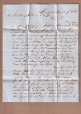 1848 Buffalo NY letter - E J Townsend to Millard Fillmore - Merchants Bank notes