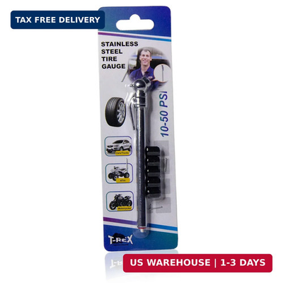 #ad TrexNYC Car Tire Pressure Gauge 10 50 PSi Tire Gauge Heavy Duty Pencil Tire Gau $12.62