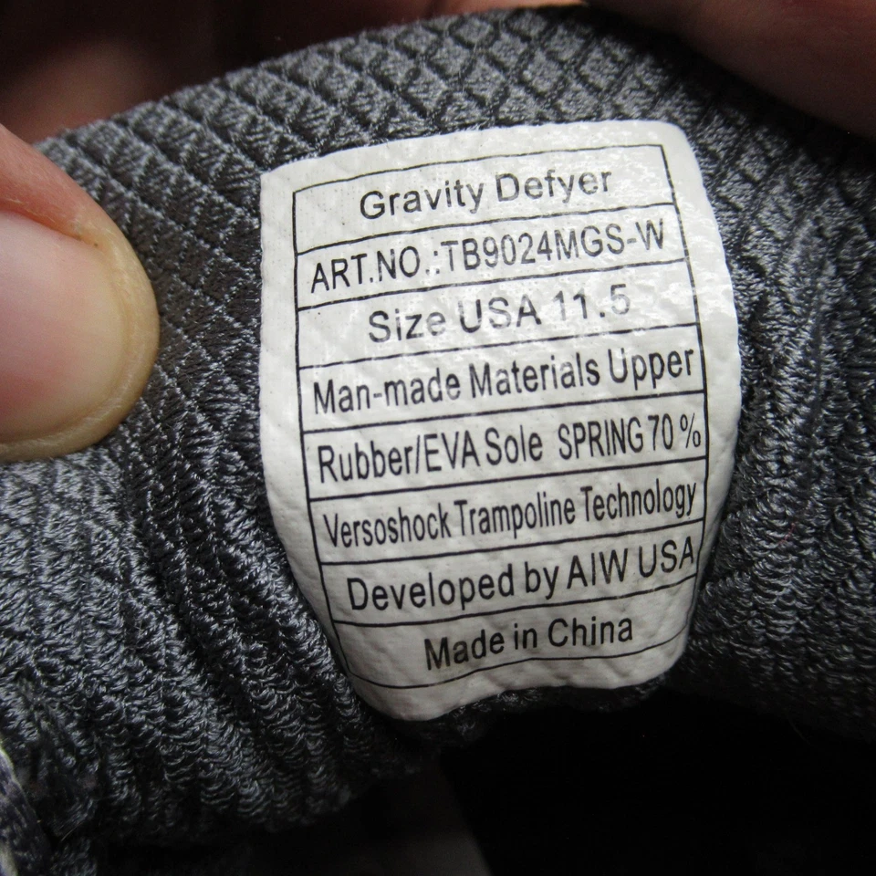 Zapatos Gdefy Para Hombres 11.5 Gris Gravity Defyer Caminar VersoShock Cómodos Atléticos Foto 4 de 4