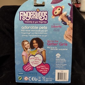 Fingerlings Glitter Monkey Liberty Red White & Blue New