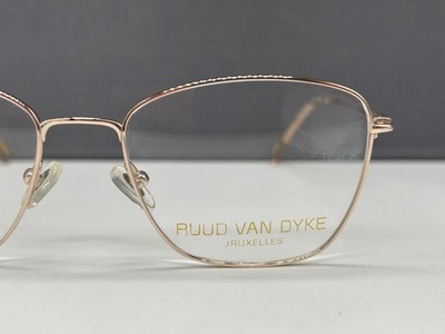 Ruud Van Dyke Brille Damen Titan eckig gold Allergie frei groß