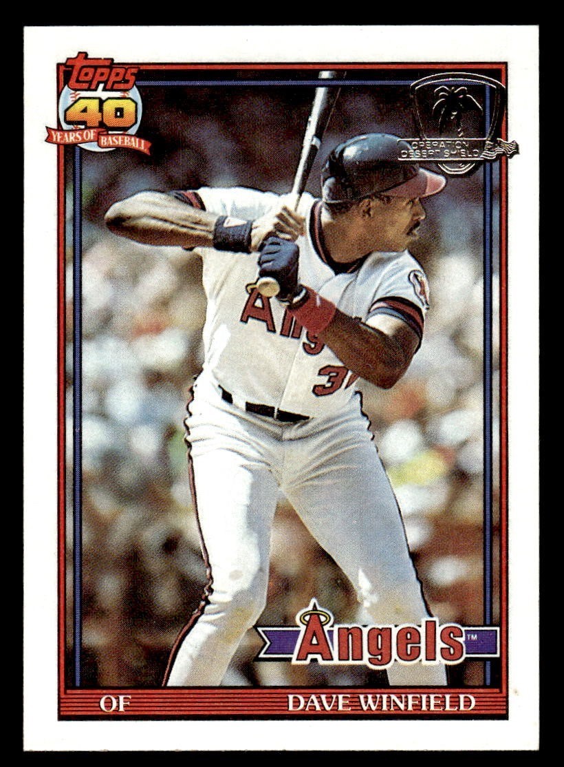 1991 Topps Desert Shield Baseball #630 Dave Winfield NM/MT *f1