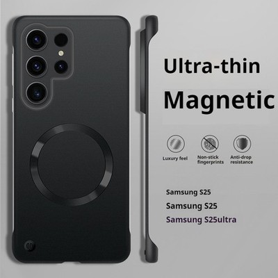 MagSafe Hülle für Samsung Galaxy S25 S24 S23 S22 Ultra Plus Metall Magnet Case