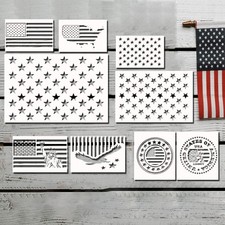 American Flag Stencil Templates  Star  Map for Painting on Wood,...