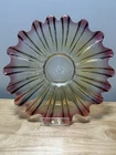 Vintage Federal Glass Celestial Marigold Purple Iridescent 11.3" Sandwich Plate