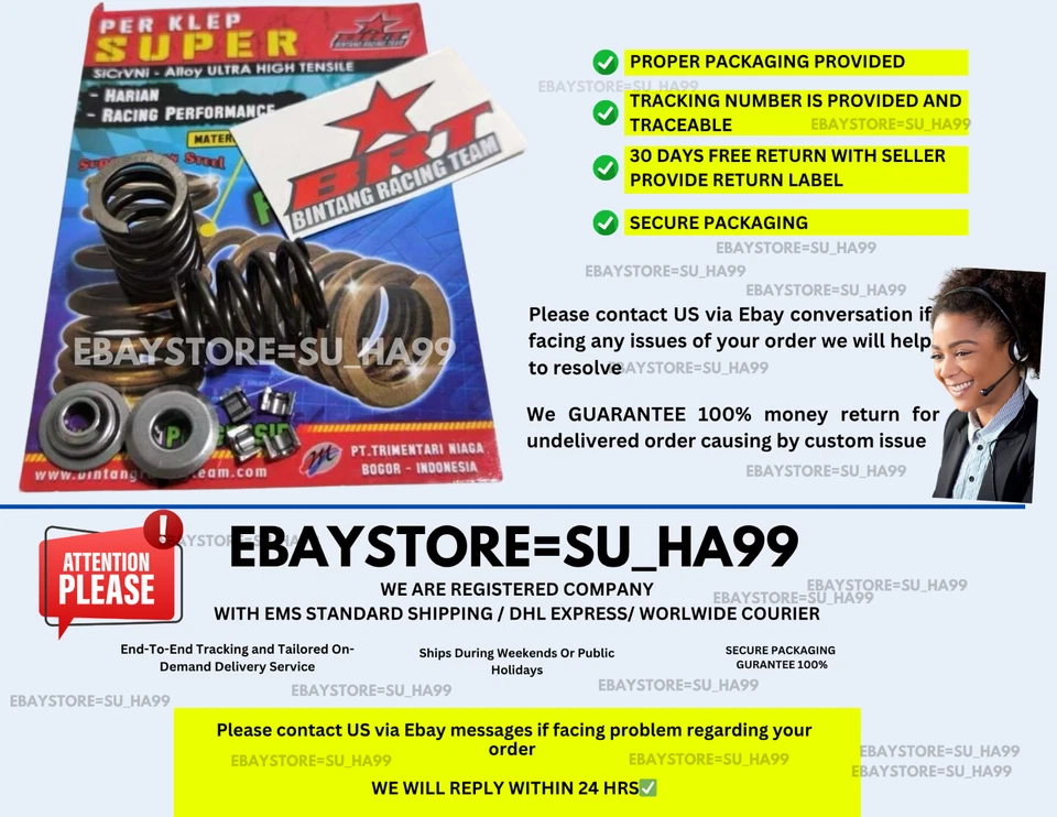 Juego de válvulas de resorte BRT para Honda CRF150F CRF 150F Foto 4 de 4