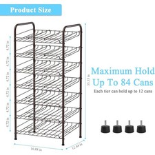 Shelf Reliance Cansolidator Pantry Plus – 2er-Pack Dosen-Organizer Für Speisekammer, Stapelbare Limonadendosenaufbewahrung Für Die Küche, Hält 60 Dosen Lebensmittel Oder Soda