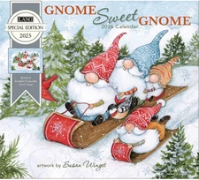 , Gnome Sweet Gnome Special Edition 2026 Wall Calendar, 12.5'' X 14'', 12-Month 