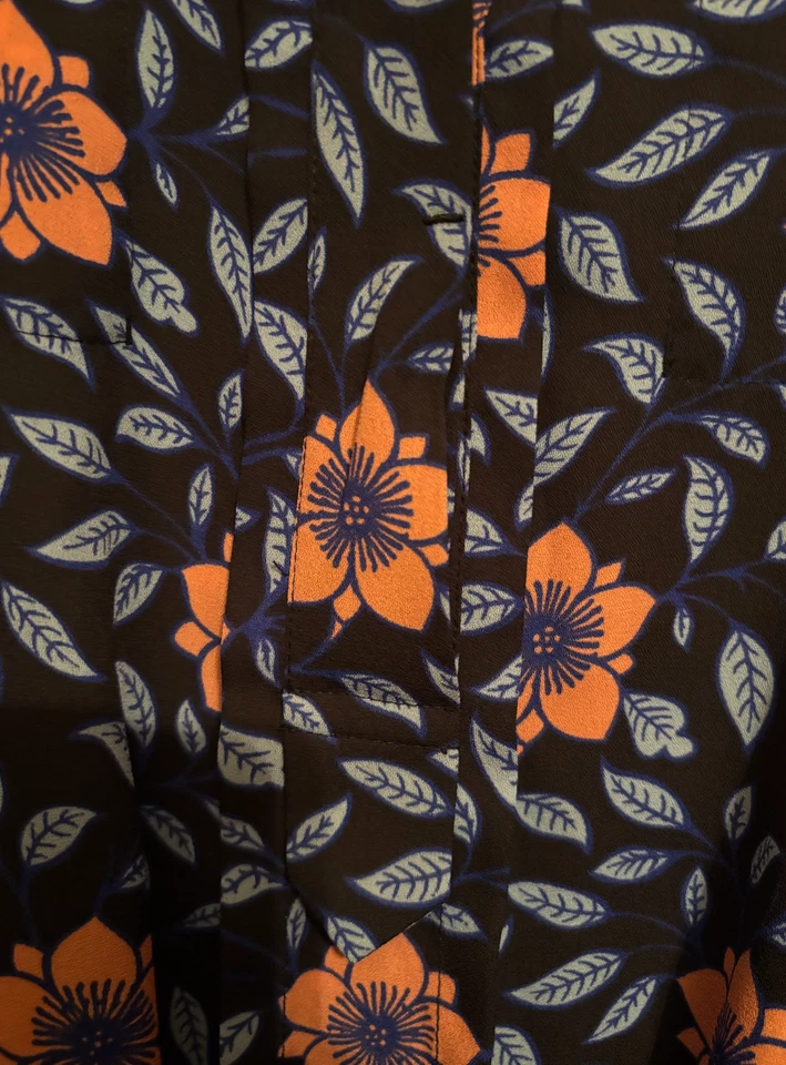 Vestido Diane Von Furstenberg Freya Mezcla Seda Talla 12 Bolsillos Mangas 3/4 Foto 4 de 4