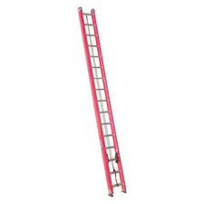 Westward 44Yy21 32 Ft Fiberglass Extension Ladder, 300 Lb Load Capacity