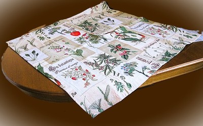 Tischdecke ''Botanique'' 100% Baumwolle - quadratisch -Mitteldecke ca. 100 x 100cm