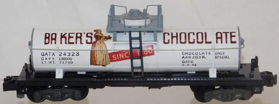 BOXED American Flyer #24323 Bakers Chocolate Single Dome Tank Car CLEAN S gauge - Image 3 of 4