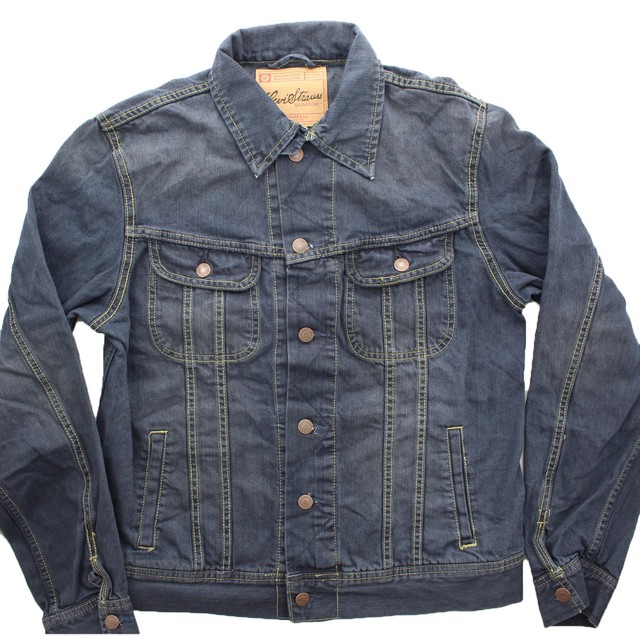 NWT Levi Strauss Co. Mens Green Denim Jean Jacket XL Trucker Hipster