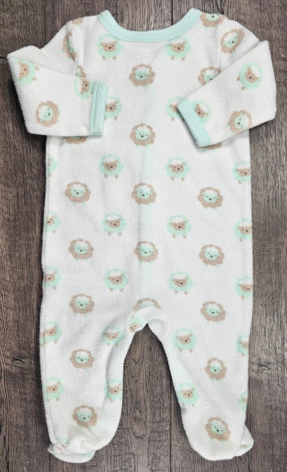 Baby Boy Clothes Koala Baby 3-6 Month Terry Cloth Sheep Lamb Footed Outfit - Image 3 of 3