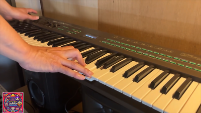 Yamaha DX21 FM Digital Keyboard Synthesizer Tested Black LED