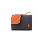 Entre 2 retros. Housse PC. , Microfibre. Orange  - Discret et sobre - 