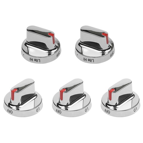5 PCS DG6400473A Gas Stove Knobs for SamsungStainless Steel Gas Range