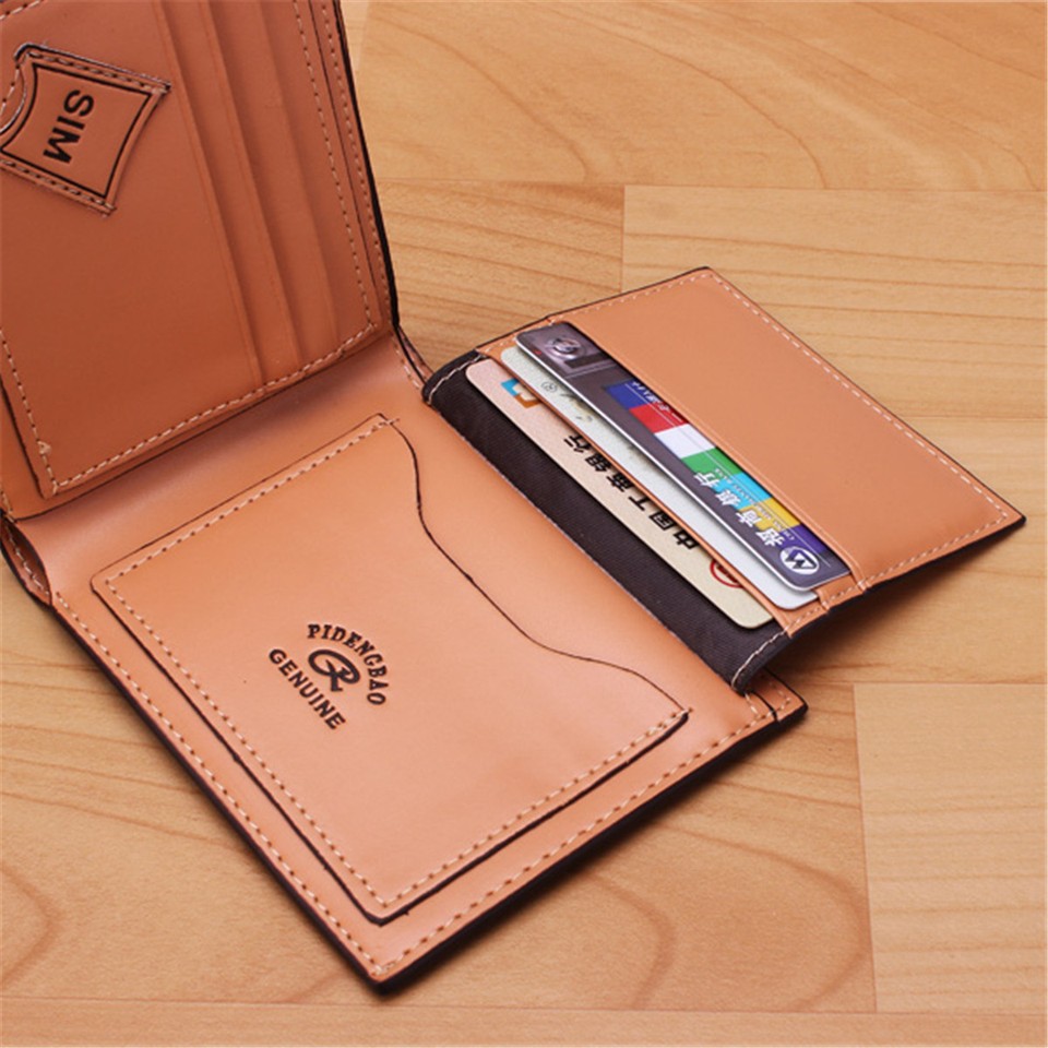 Men's Leather Wallet Bifold ID Card Holder Checkbook Long Clutch Billfold Purse main image 0