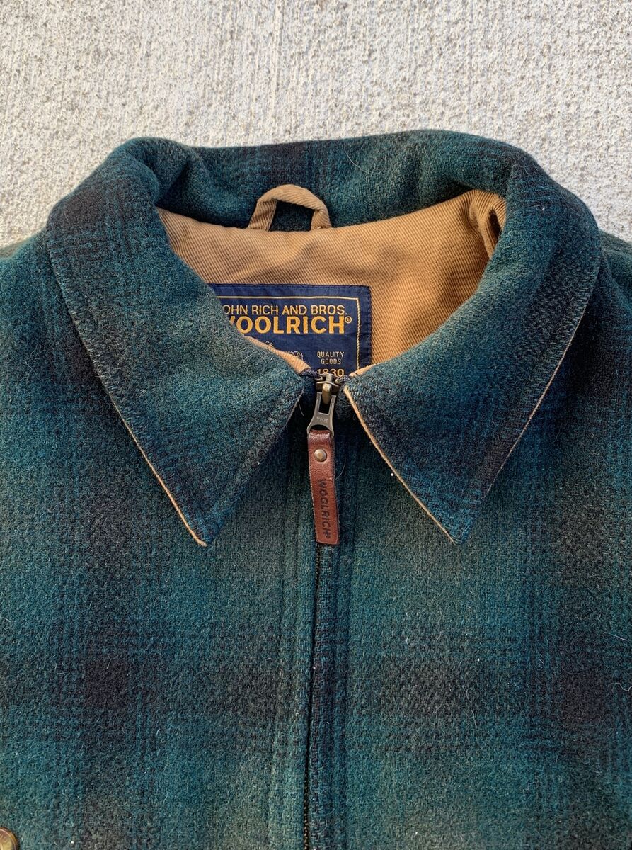 Woolrich Men's Lined Wool Cape Coat XL XLARGE Green Black Woolrich Men's Lined Wool Cape Coat XL XLARGE Green Black