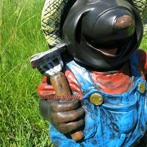 Maulwurf Gartenfigur Eimer & Harke Gartenzwerg Garten Lustig Figur Deko Haus NEU - Bild 3 von 7