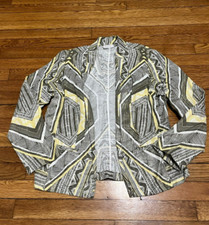 Chico's Linen Cotton Blend Cardigan Jacket Women's Size 1- Medium 8