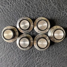 Set of x6 vintage NOS Laney supergroup Toya numbered skirted control knobs 1970s