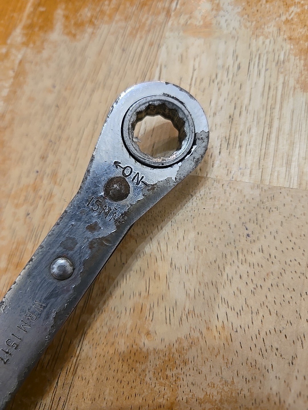 Matco Tools 15MM-17MM 12PT Chrome Ratcheting Box End Wrench Ugly ...