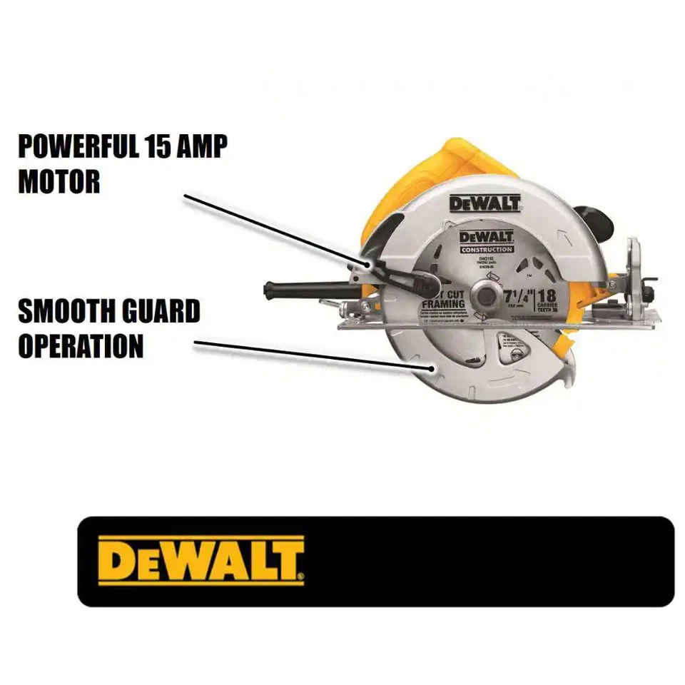 DEWALT 15 Amp Corded 7-1/4 In. Lightweight Circular Saw - Image 2 of 4