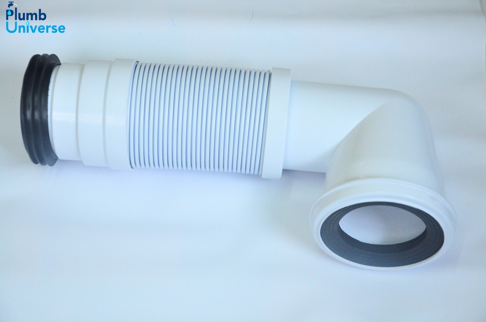 Toilet Bent Flexible Waste Soil Pan Connector 330730mm Waste Spigot