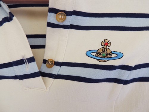 Vivienne Westwood 1994 Cafe Society - gestreifte Consuelo Rugby Shirts, kurze Kugel - Bild 2 von 11