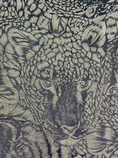 SCARF SQUARE CAT TIGER LEOPARD 35 X 35