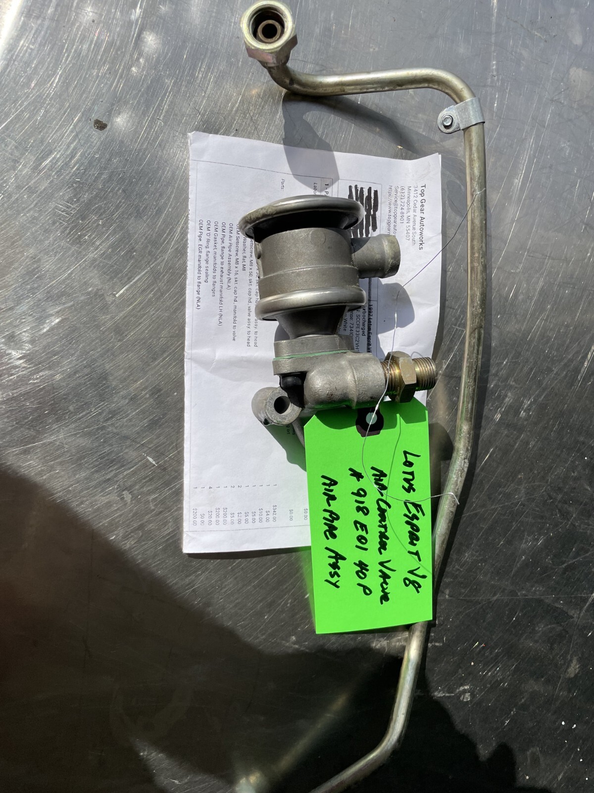 LOTUS ESPRIT V8 Air control valve and Air Pipe Assembly