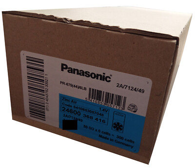 120 Batterie Per Apparecchi Acustici Panasonic PR675, Tipo 675, Zinco-aria, Formato 368 436