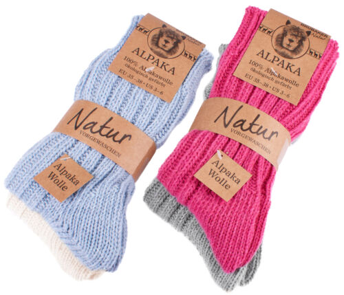 Paquete de 4 pares de calcetines de lana de alpaca BRUBAKER para hombre mujer - Imagen 7 de 79
