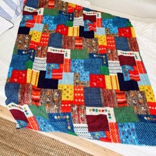 1M Ethnic Floral Print Patchworkcotton Fabric Crafts Costume Tablecloth Material