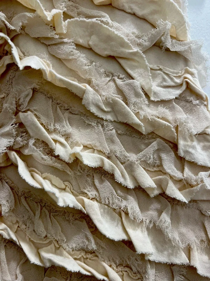 Crewcuts Kids By J CREW, Ruffled Cream/Tan Skirt Size 8 - Image 2 of 4