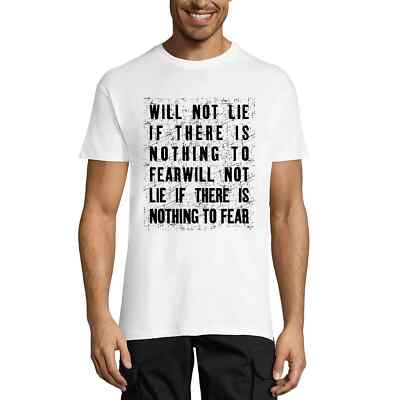 ULTRABASIC Herren T-Shirt wird nicht lügen, wenn es nichts zu befürchten gibt Will Not