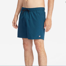 NEW Billabong All Day Large swim trunk shorts elastic waist drawstring navy blue