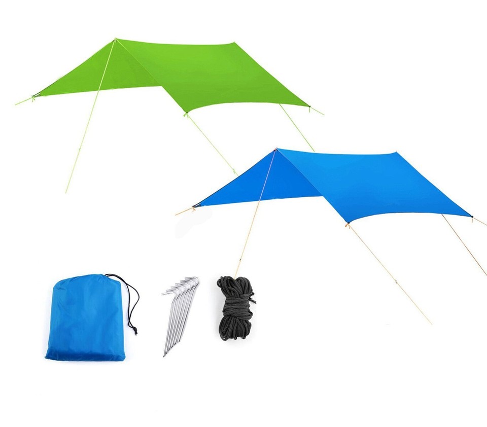 10745 Toldo para hamaca de suspensión para acampar con clavijas y cuerdas