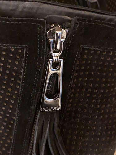 Nuevo con caja - Botines de cuero Guess Talzay para mujer gamuza negra talla 7,5 M - Imagen 9 de 12