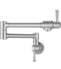 Stainless Steel Pot Filler Faucet Commercial Wall Mount Kitchen Sink 2 Handles