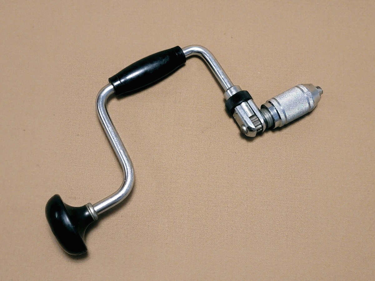 73 Vintage Stanley No 66-10 Wood Bit Brace Hand Drill Made in