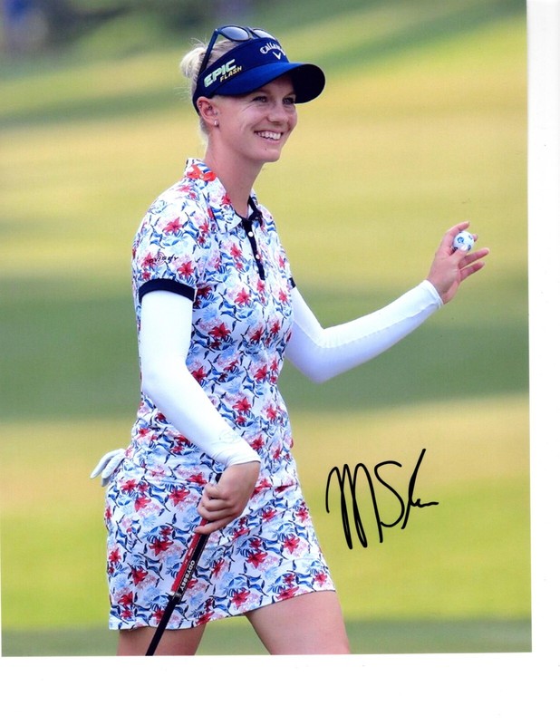 Madelene Sagstrom LPGA star hand signed autographed 8x10 golf photo Sweden f