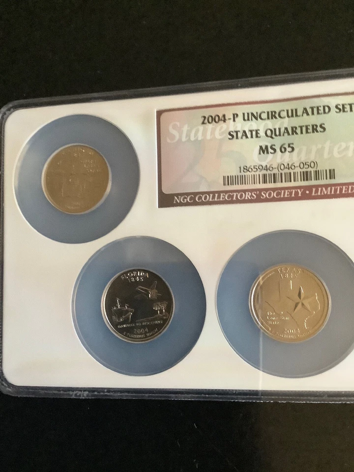 2004-P U.S Mint State Quarters Uncirculated Set- All Graded NGC MS65 - Image 3 of 4