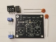 PCB 555 timer board mount with 2 trimmers. DIY kit