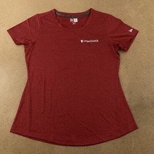 New Era Women's Size Medium Maroon Ungerboeck Embroidered Logo Active Tee New