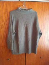 NEW ! Women Sweater Dress Long Sleeve Gray Size M