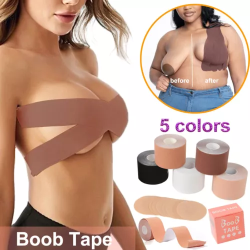 Women Breast Lift Tape Boob Push Up Invisible Bra Nipple Cover Sticker Adhesive@ - Picture 1 of 33